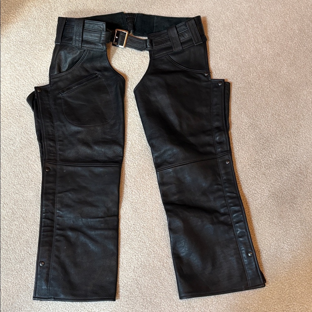 Chaps Black Leather